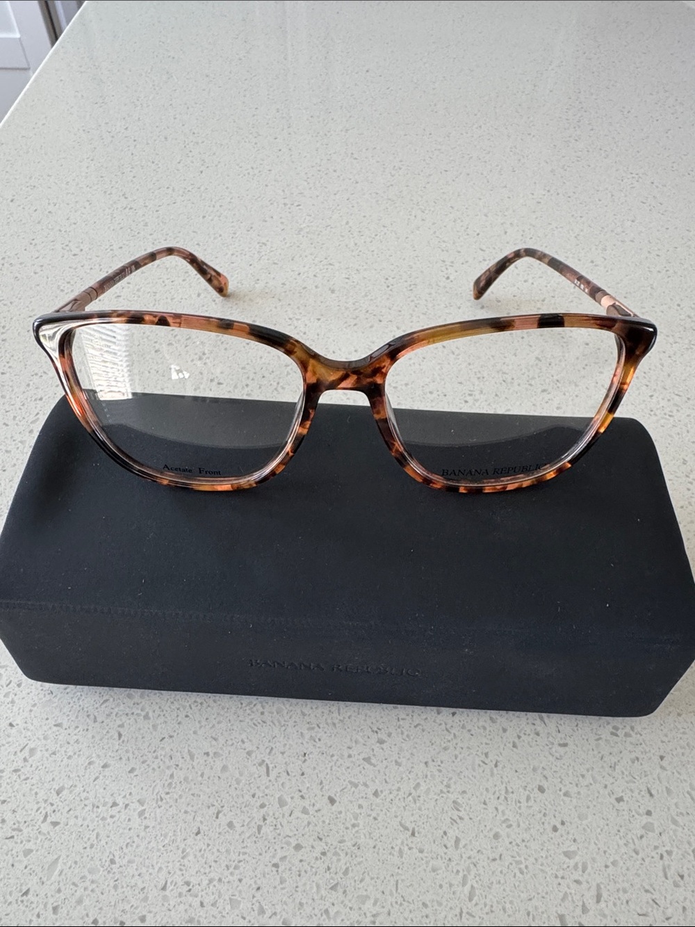 Banana Republic Tortoise Eyeglasses - Brown Tortoise. New with case and cloth